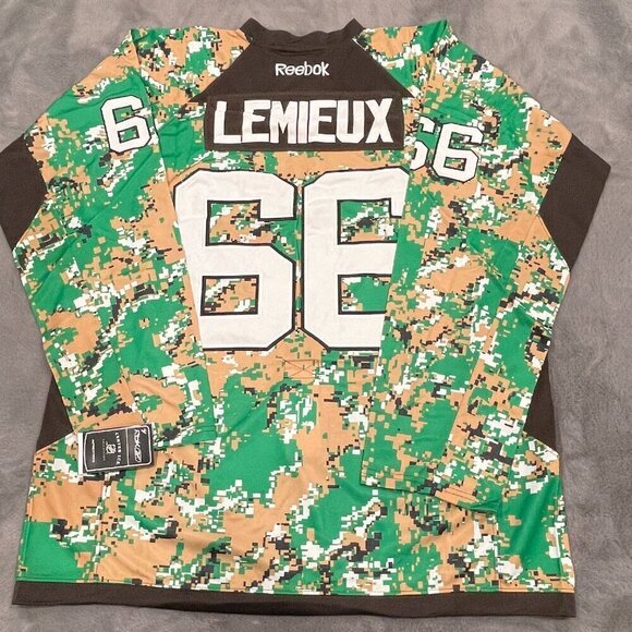reebok pittburgh penguins lemieux camo jersey size 54 - Picture 2 of 2
